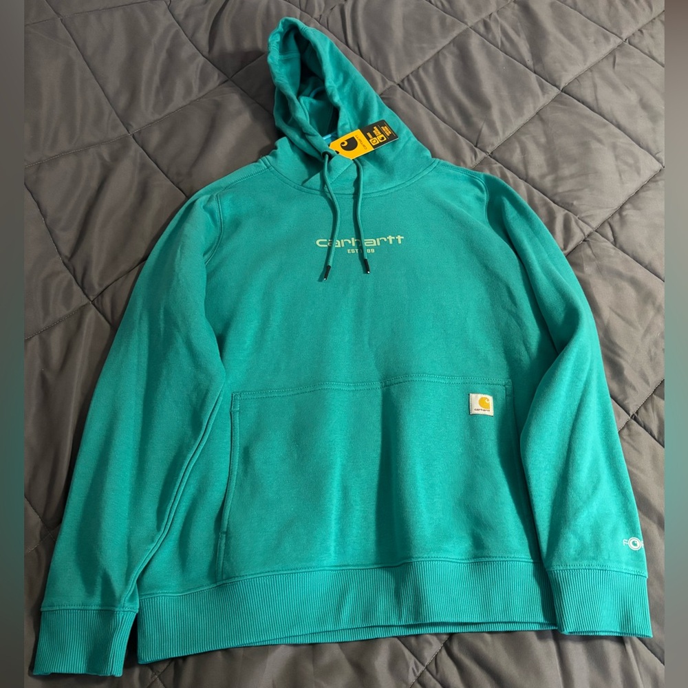 Carhartt Men's Green Hoodie Sweater